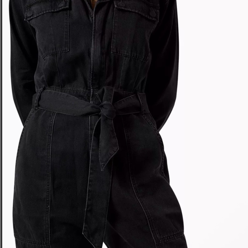 Good American Hourglass Women's Black Denim Jumpsuit - Picture 4 of 10